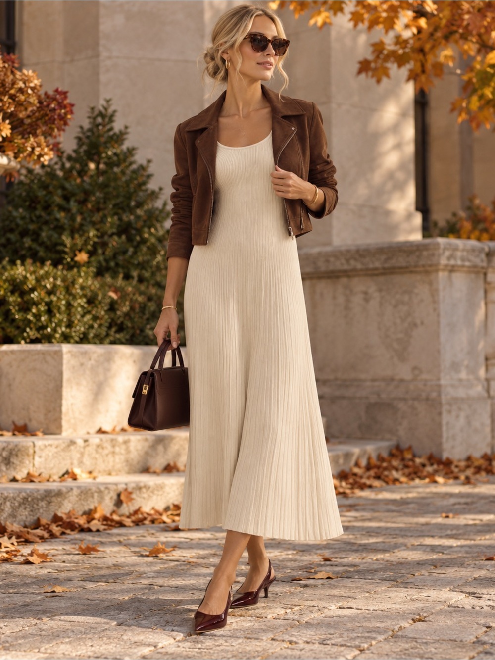 Theory Cream Maxi Dress